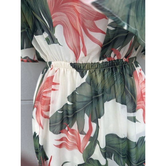 Show Me Your Mumu Hacienda Off The Shoulder Maxi Dress Paradise Found Chiffon XS - Picture 11 of 16